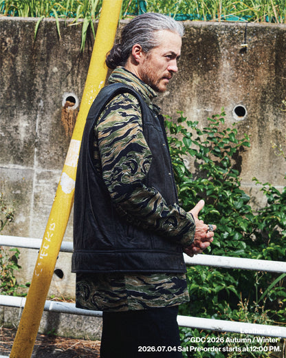 Leather Sherpa Vest(発送予定：2026年12月上旬~)