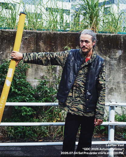 Leather Sherpa Vest(発送予定：2026年12月上旬~)